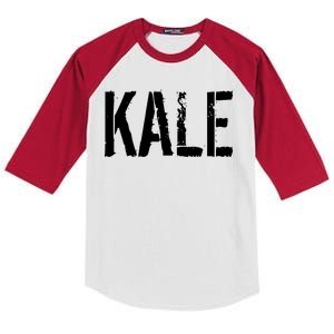 Kale Vegan Vegetarian Funny Parody Kids Colorblock Raglan Jersey