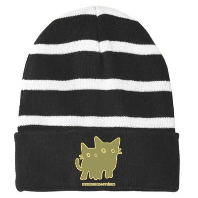 Kimchi And Miso Twin Striped Beanie with Solid Band