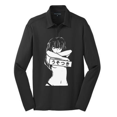 Kawaii Anime Manga Babe Sexy Cosplay gifts Silk Touch Performance Long Sleeve Polo