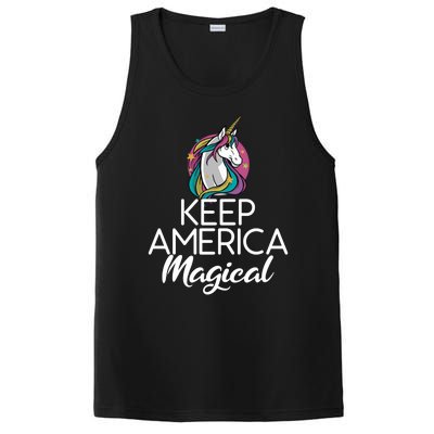 Keep America Magical Unicorn 4th Of July Gift PosiCharge Competitor Tank