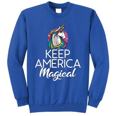 Keep America Magical Unicorn 4th Of July Gift Sweatshirt