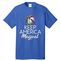 Keep America Magical Unicorn 4th Of July Gift Tall T-Shirt