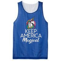 Keep America Magical Unicorn 4th Of July Gift Mesh Reversible Basketball Jersey Tank