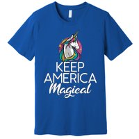 Keep America Magical Unicorn 4th Of July Gift Premium T-Shirt