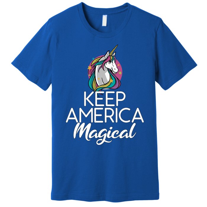 Keep America Magical Unicorn 4th Of July Gift Premium T-Shirt