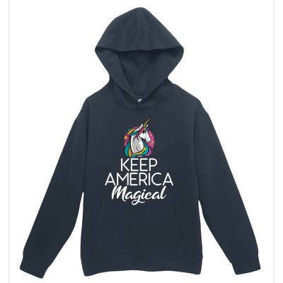 Keep America Magical Unicorn 4th Of July Gift Urban Pullover Hoodie