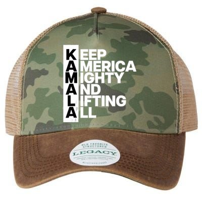 Keep America Mighty And Lifting All Kamala Legacy Tie Dye Trucker Hat