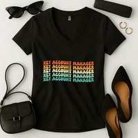 Key Account Manager Job Title Women's V-Neck T-Shirt