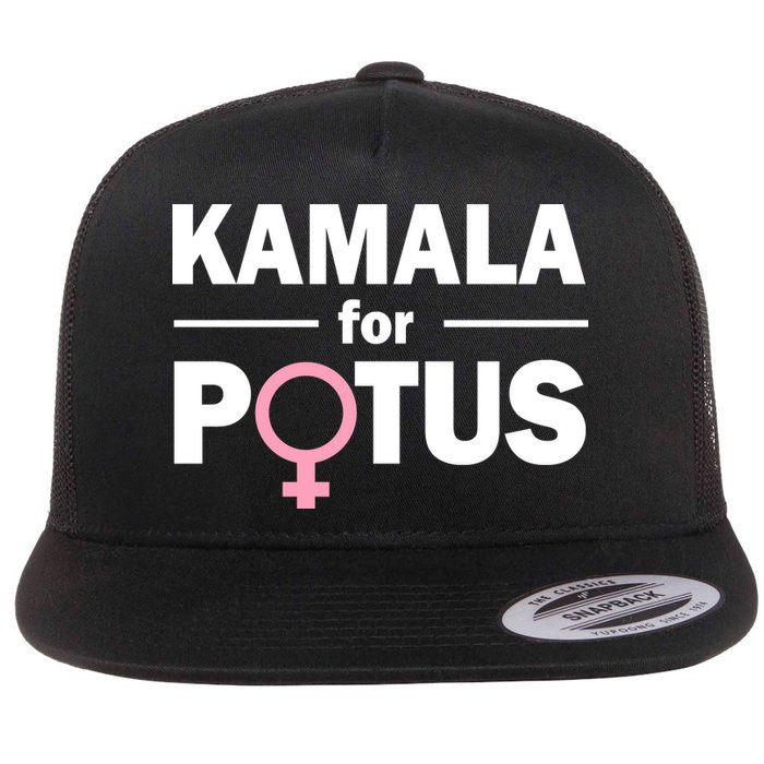Kamala for Potus Flat Bill Trucker Hat