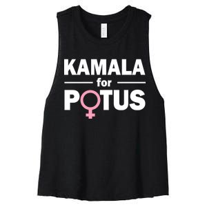 Kamala for Potus Women's Racerback Cropped Tank