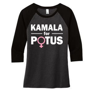 Kamala for Potus Women's Tri-Blend 3/4-Sleeve Raglan Shirt