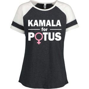 Kamala for Potus Enza Ladies Jersey Colorblock Tee