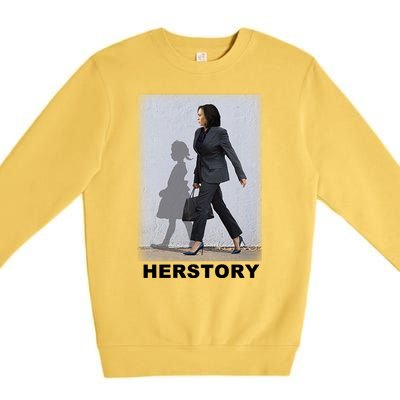 Kamala Harris Herstory Making History Premium Crewneck Sweatshirt