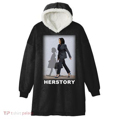 Kamala Harris Herstory Making History Hooded Wearable Blanket