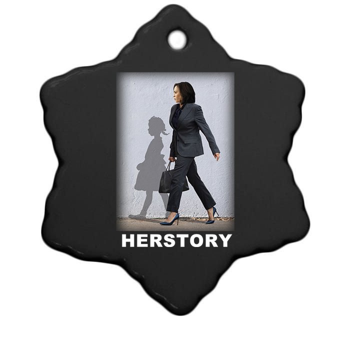 Kamala Harris Herstory Making History Ceramic Star Ornament