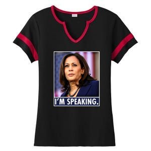 Kamala Harris I'm Speaking Vice President Debate Quote Ladies Halftime Notch Neck Tee