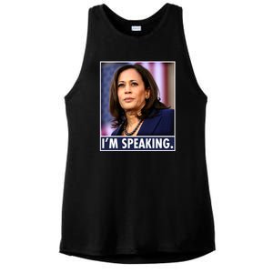 Kamala Harris I'm Speaking Vice President Debate Quote Ladies PosiCharge Tri-Blend Wicking Tank