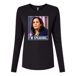 Kamala Harris I'm Speaking Vice President Debate Quote Womens Cotton Relaxed Long Sleeve T-Shirt