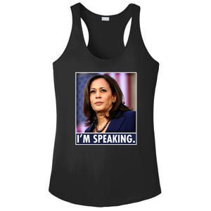 Kamala Harris I'm Speaking Vice President Debate Quote Ladies PosiCharge Competitor Racerback Tank