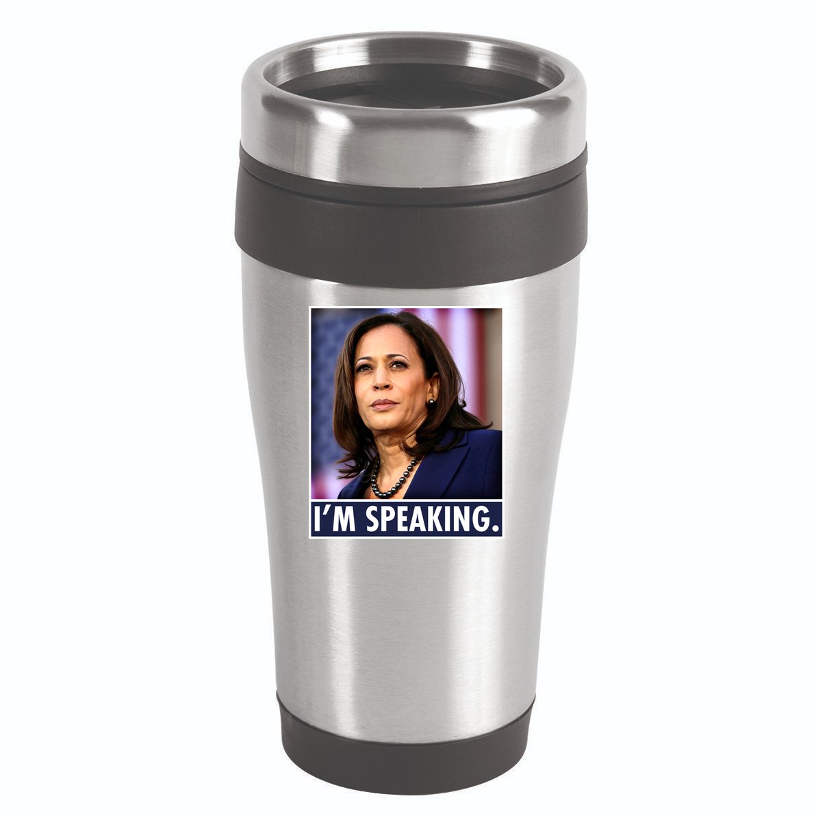 Kamala Harris I'm Speaking Vice President Debate Quote 16oz Travel Tumbler