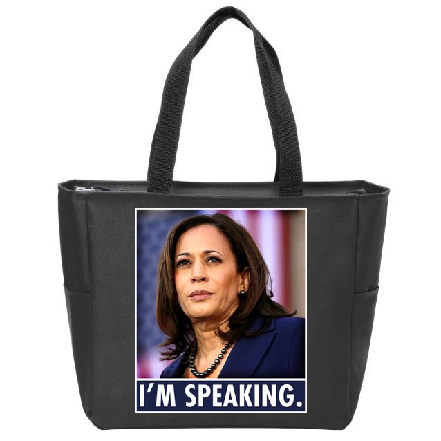 Kamala Harris I'm Speaking Vice President Debate Quote Zip Tote Bag