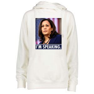 Kamala Harris I'm Speaking Vice President Debate Quote Womens Funnel Neck Pullover Hood