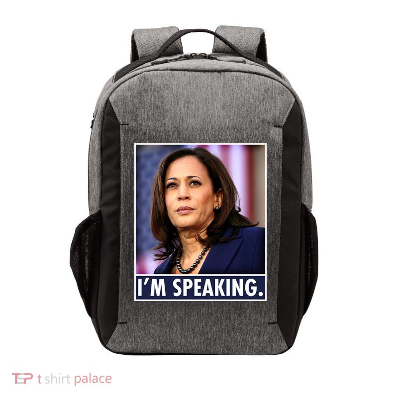 Kamala Harris I'm Speaking Vice President Debate Quote Vector Backpack