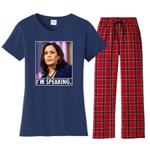 Kamala Harris I'm Speaking Vice President Debate Quote Women's Flannel Pajama Set