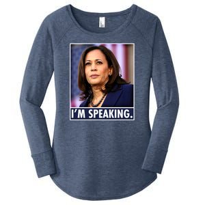 Kamala Harris I'm Speaking Vice President Debate Quote Women's Perfect Tri Tunic Long Sleeve Shirt