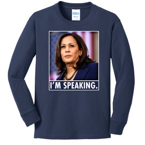 Kamala Harris I'm Speaking Vice President Debate Quote Kids Long Sleeve Shirt