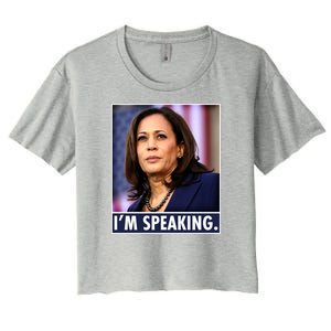 Kamala Harris I'm Speaking Vice President Debate Quote Women's Crop Top Tee