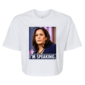 Kamala Harris I'm Speaking Vice President Debate Quote Bella+Canvas Jersey Crop Tee