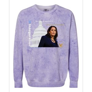 Kamala Harris Inauguration Day Colorblast Crewneck Sweatshirt