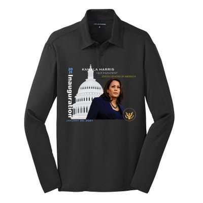 Kamala Harris Inauguration Day Silk Touch Performance Long Sleeve Polo