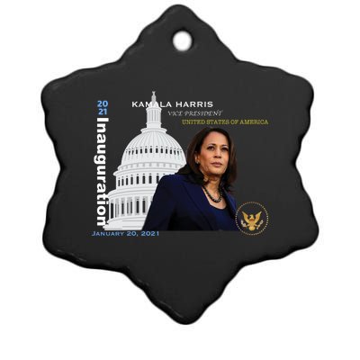 Kamala Harris Inauguration Day Ceramic Star Ornament