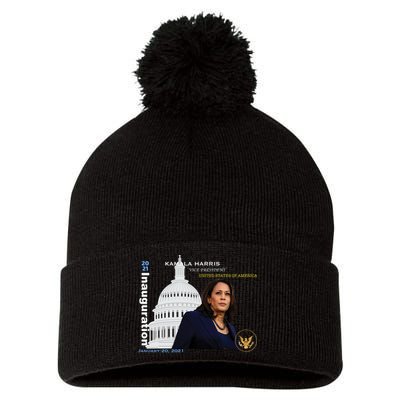 Kamala Harris Inauguration Day Pom Pom 12in Knit Beanie
