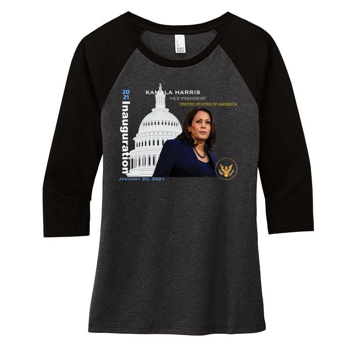 Kamala Harris Inauguration Day Women's Tri-Blend 3/4-Sleeve Raglan Shirt