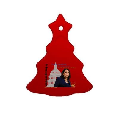 Kamala Harris Inauguration Day Ceramic Tree Ornament