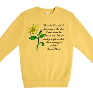 Kamala Harris Inspiring Quote Premium Crewneck Sweatshirt