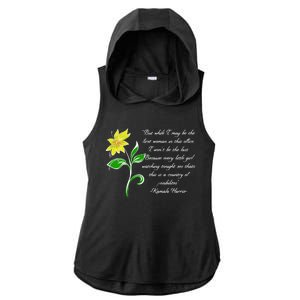 Kamala Harris Inspiring Quote Ladies PosiCharge Tri-Blend Wicking Draft Hoodie Tank