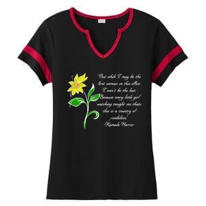 Kamala Harris Inspiring Quote Ladies Halftime Notch Neck Tee