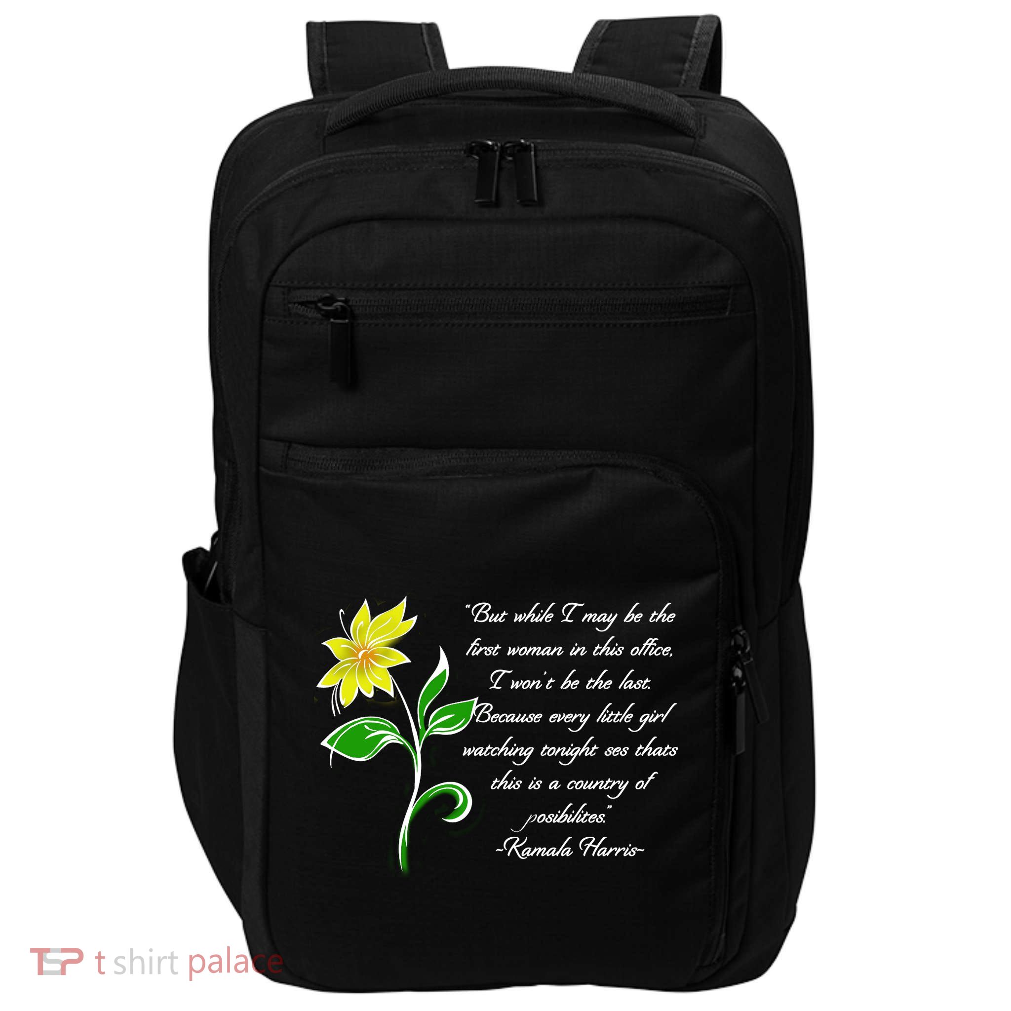 Kamala Harris Inspiring Quote Impact Tech Backpack