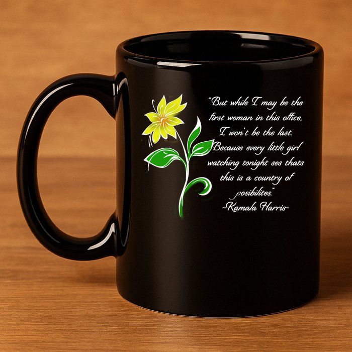 Kamala Harris Inspiring Quote 11oz C Handle Ceramic Mug