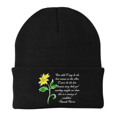 Kamala Harris Inspiring Quote Knit Cap Winter Beanie