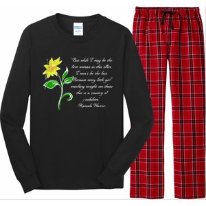 Kamala Harris Inspiring Quote Long Sleeve Pajama Set