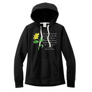 Kamala Harris Inspiring Quote Women's Fleece Hoodie