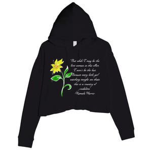 Kamala Harris Inspiring Quote Crop Fleece Hoodie