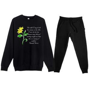 Kamala Harris Inspiring Quote Premium Crewneck Sweatsuit Set