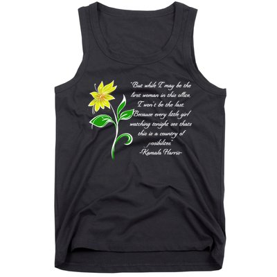 Kamala Harris Inspiring Quote Tank Top