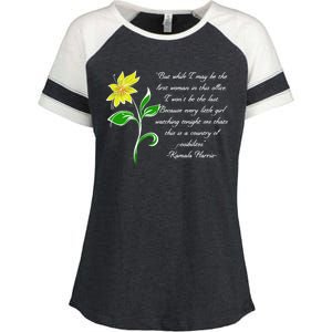 Kamala Harris Inspiring Quote Enza Ladies Jersey Colorblock Tee